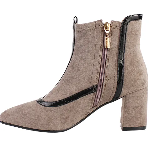 Kate Appleby Boots<Block Heeled Ankle Boots - Bolsover - Taupe Suede