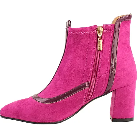 Kate Appleby Boots<Block Heeled Ankle Boots - Bolsover - Pink Suede