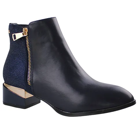 Kate Appleby Boots<Block Heeled Ankle Boots - Forfar - Navy Sparkle