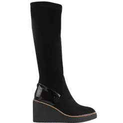 Kate Appleby Boots<Wedge Knee Boots - Cailedon - Black Suede