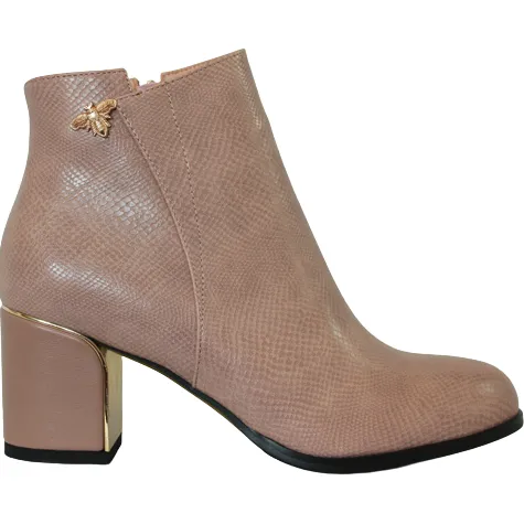 Kate Appleby Boots<Block Heeled Ladies Ankle Boots - Alness - Beige/Almond