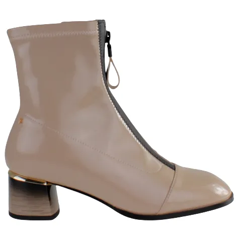 Kate Appleby Boots<Block Heeled Ankle Boots - Moneyglass - Navy Patent
