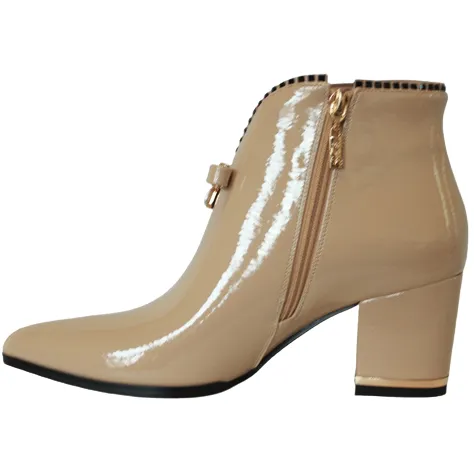 Kate Appleby Boots<Block Heeled Ankle Boots - Dalston - Beige Snake
