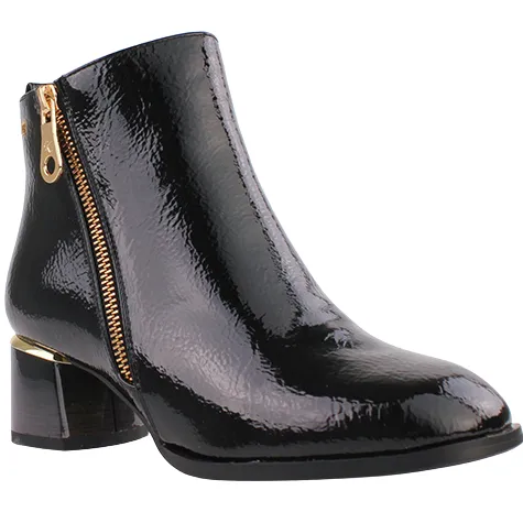 Kate Appleby Boots<Block Heeled Ankle Boots - Moneyglass - Navy Patent