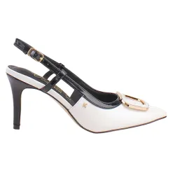 Kate Appleby Shoes<Ladies Patent Slingbacks - Longcot - White / Black