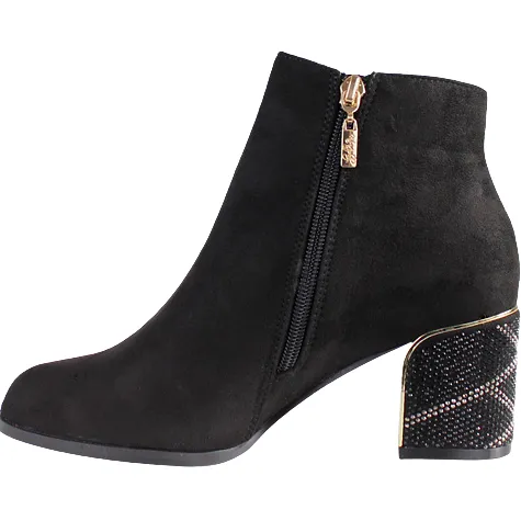 Kate Appleby Boots<Ladies Block Heeled Ankle Boots - Leyburn - Black Suede