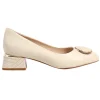 Loretta Vitale Heels<Block Heeled Pumps - C3809 - Beige
