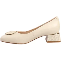 Loretta Vitale Heels<Block Heeled Pumps - C3809 - Beige