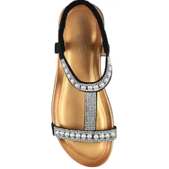 Lunar Sandals<Flat Sandals - Tancy - Black Pearl