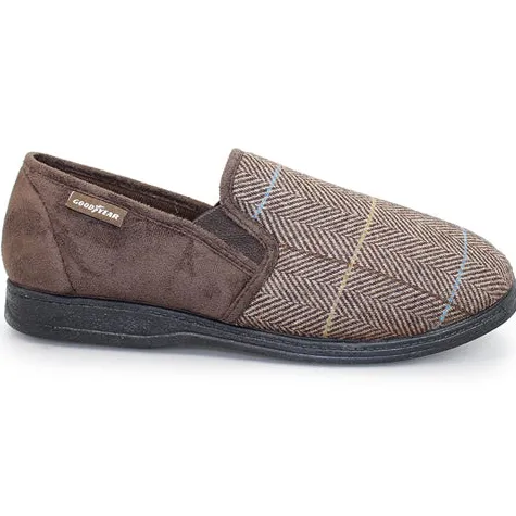 Lunar Slippers<Goodyear Slippers - Harrison - Brown Tweed