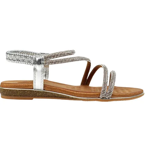 Lunar Sandals<Ladies Flat Sandals - Cortez - Silver