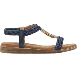 Lunar Sandals<Ladies Flat Sandals - Portofino - Blue