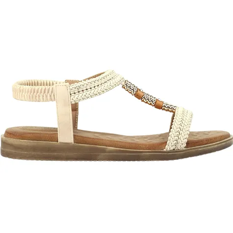Lunar Sandals<Ladies Flat Sandals - Portofino - White