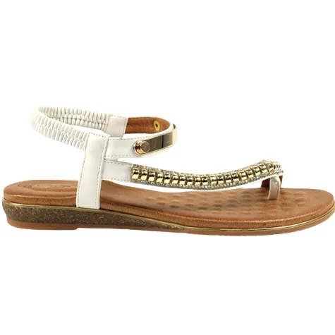 Lunar Sandals<Ladies Flat Sandals - Asia II - White