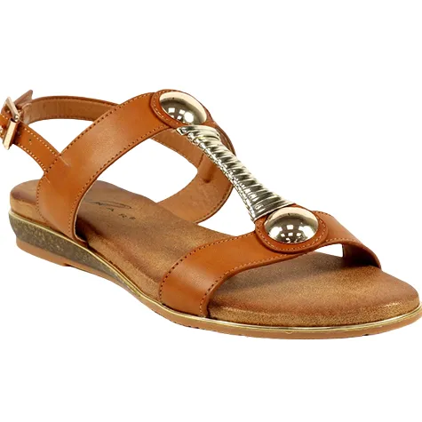 Lunar Sandals<Ladies Flat Sandals - Renoir - Tan