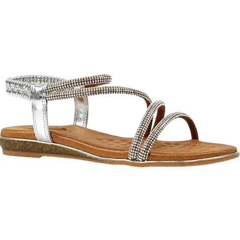 Lunar Sandals<Ladies Flat Sandals - Cortez - Silver