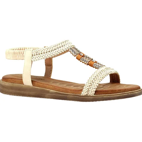 Lunar Sandals<Ladies Flat Sandals - Portofino - White