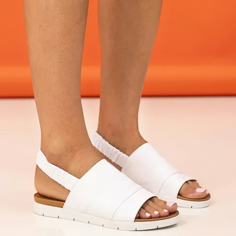 Lunar Sandals<Ladies Flat Sandals - Samantha - White