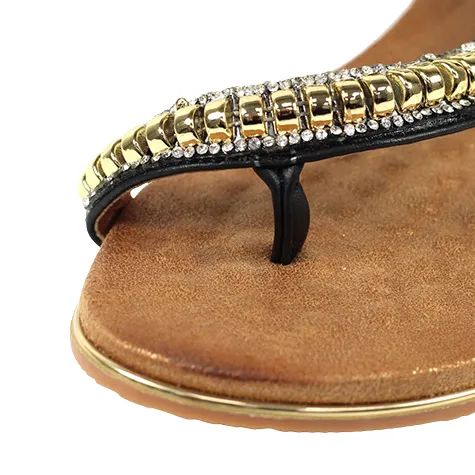 Lunar Sandals<Ladies Flat Sandals - Asia II - Black