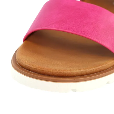 Lunar Sandals<Ladies Flat Sandals - Cher - Fuchsia