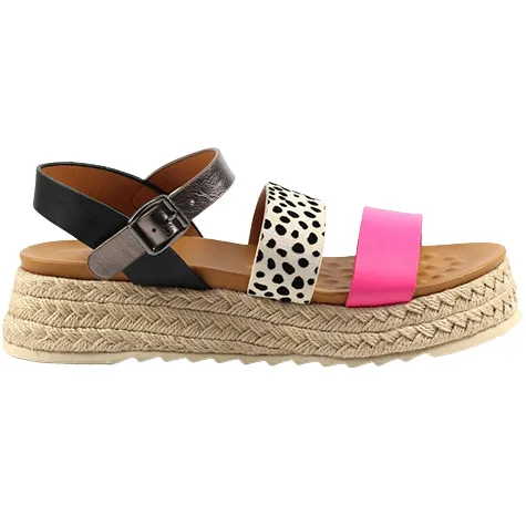 Lunar Sandals<Ladies Flatform Sandals - Summer - Fuchsia