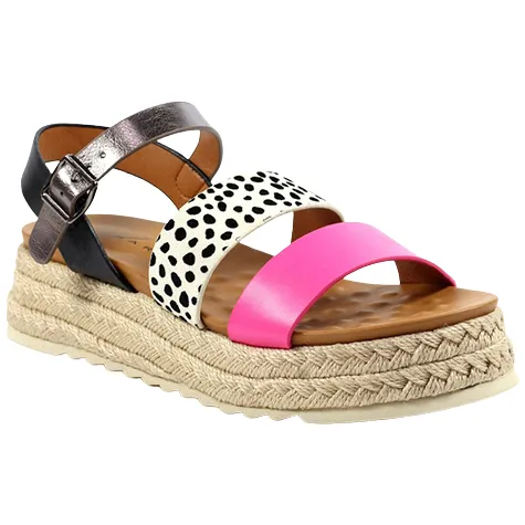 Lunar Sandals<Ladies Flatform Sandals - Summer - Fuchsia