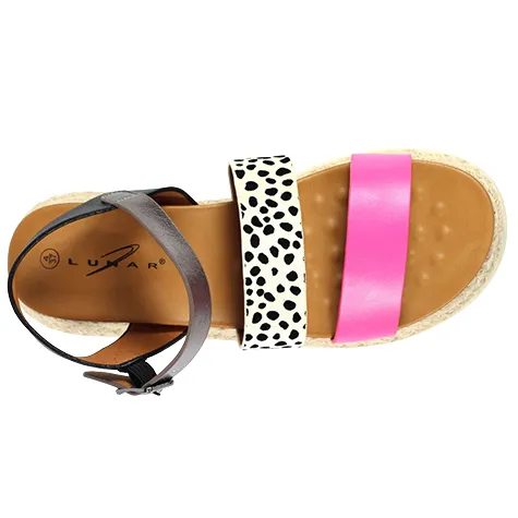 Lunar Sandals<Ladies Flatform Sandals - Summer - Fuchsia