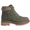 Lunar Boots<Ladies Laced Ankle Boots - Yestin - Olive
