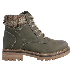 Lunar Boots<Ladies Laced Ankle Boots - Yestin - Olive
