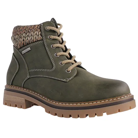 Lunar Boots<Ladies Laced Ankle Boots - Yestin - Olive