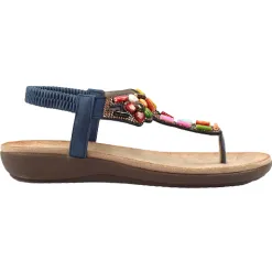 Lunar Sandals<Ladies Toe Post Sandals - Rachel - Blue