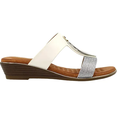 Lunar Sandals<Ladies Wedge Mules - Portland - White