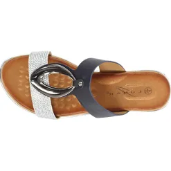 Lunar Sandals<Ladies Wedge Mules - Portland - Navy
