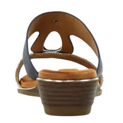 Lunar Sandals<Ladies Wedge Mules - Portland - Navy