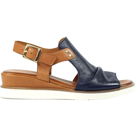 Lunar Sandals<Ladies Wedge Sandals - Steffi - Navy