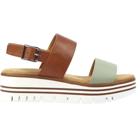 Lunar Sandals<Ladies Wedge Sandals - Missy - Tan/Beige