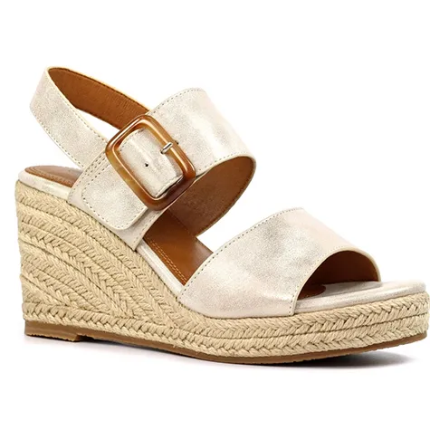 Lunar Sandals<Ladies Wedge Sandals - Rochester - Beige