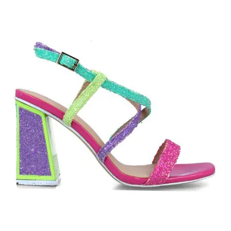 Menbur Heels<Block Heeled Sandals - 23832 - Fuchsia