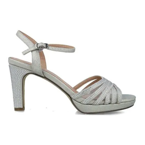 Menbur Heels<Dressy Heeled Sandals - 23872 - Silver