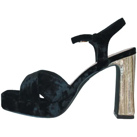 Menbur Heels<Platform Block Heel Sandals - 23475 - Black