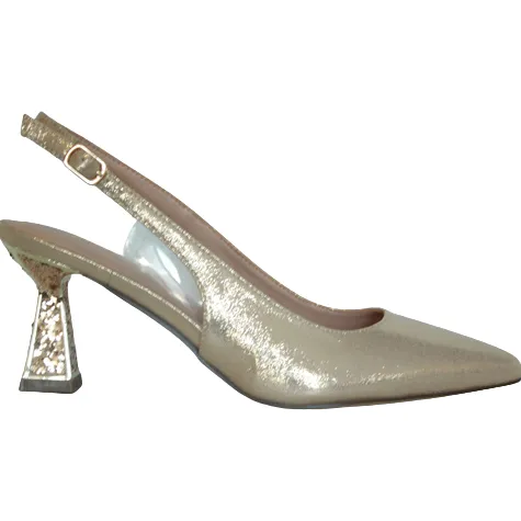 Menbur Heels<Sling Back Pumps - 23466 - Gold