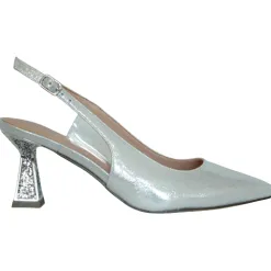 Menbur Heels<Sling Back Pumps - 23466 - Silver