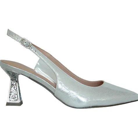 Menbur Heels<Sling Back Pumps - 23466 - Silver