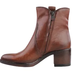 Mjus Boots<Block Heeled Ankle Boots - L49202 - Tan