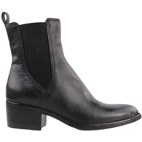Mjus Boots<Block Heeled Chelsea Boots - L48206 - Black