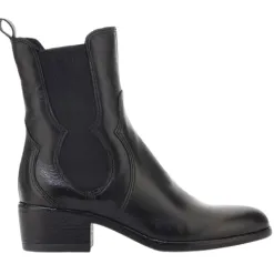 Mjus Boots<Block Heeled Chelsea Boots - L48205 - Black