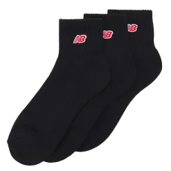 New Balance Socks<Patch Logo Ankle Socks - 3 pack - Black