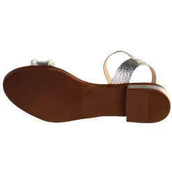 Oh My Sandals Sandals<Oh! My Sandals Ladies Flat Sandals - 5335 - Silver Metallic