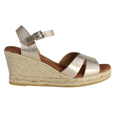 Oh My Sandals Sandals<Ladies Wedge Sandals - 5480 - Champagne