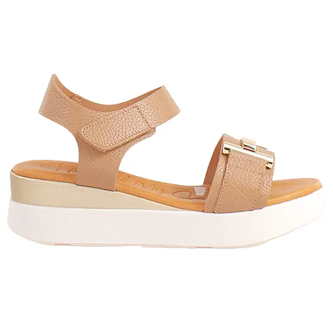 Oh My Sandals Sandals<Oh! My Sandals Ladies Wedge Sandals - 5672 - Taupe